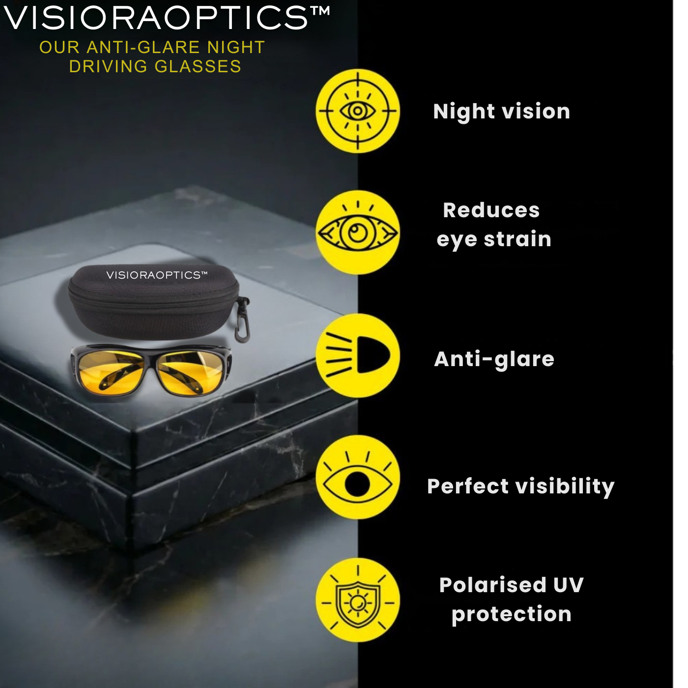VisioraOptics™ - Anti-Headlight Glare Glasses